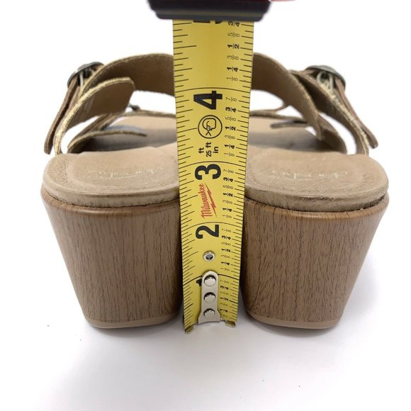 Dansko Jessie Brown Lizard Leather Buckle Sandals - Picture 8 of 12